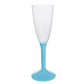 Plastic Stemmed Flute Sparkling Wine Turquoise 120ml 2P (200 Units)