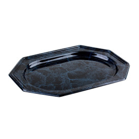 Plastic Tray Octogonal Shape Marble 36x24 cm (5 Units) 