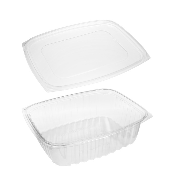 Cornstarch Deli Container with Lid PLA Compostable 1420ml (200 Units) Cornstarch Deli Container with Lid PLA Compostable 1420ml (200 Units)