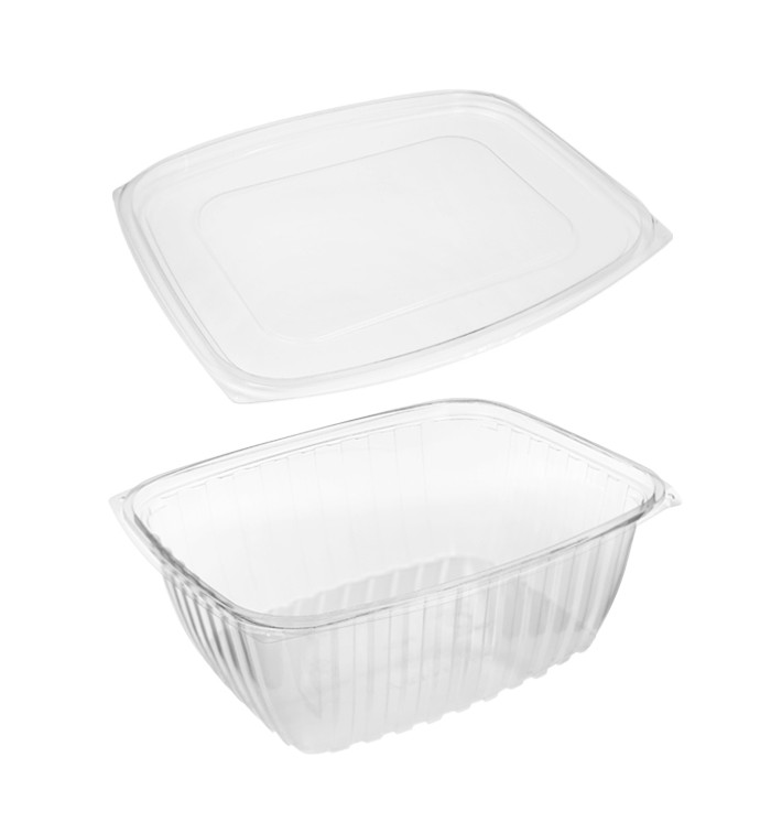 Cornstarch Deli Container with Lid PLA Compostable 1890ml (50 Units) Cornstarch Deli Container with Lid PLA Compostable 1890ml (50 Units)