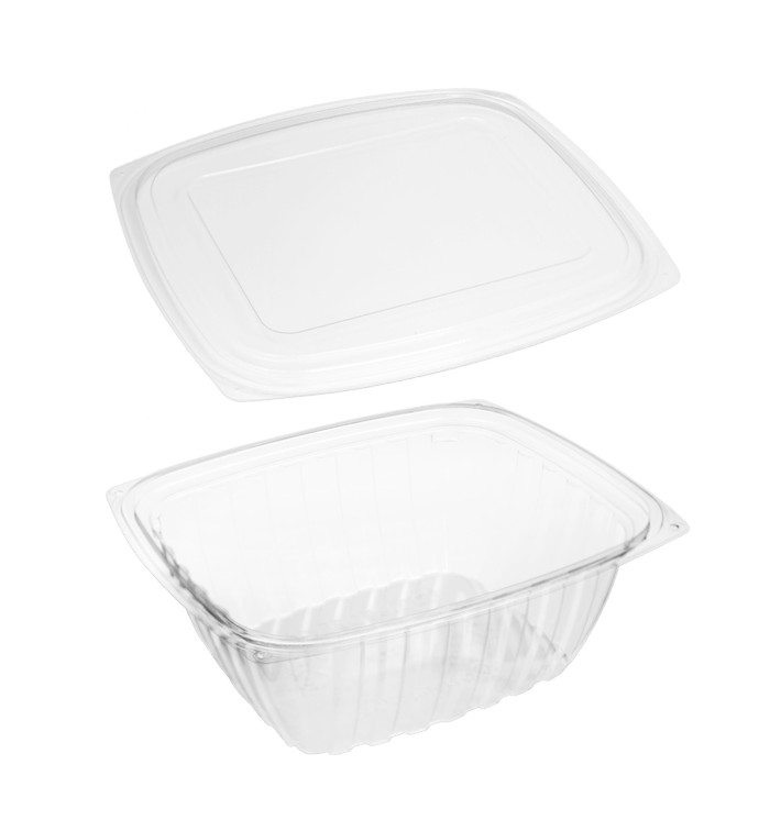 Cornstarch Deli Container with Lid PLA Compostable 940ml (50 Units) Cornstarch Deli Container with Lid PLA Compostable 940ml (50 Units)