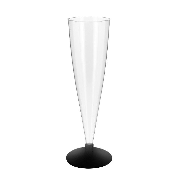 Plastic Stemmed Cup Sparkling Wine Black 150ml 2P (432 Units) Plastic Stemmed Cup Sparkling Wine Black 150ml 2P (432 Units)