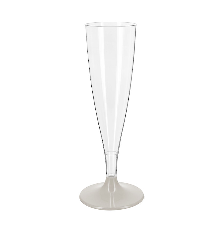 Reusable Plastic Stemmed Flute Sparkling Wine Grey 140ml 2P (6 Units) Reusable Plastic Stemmed Flute Sparkling Wine Grey 140ml 2P (6 Units)