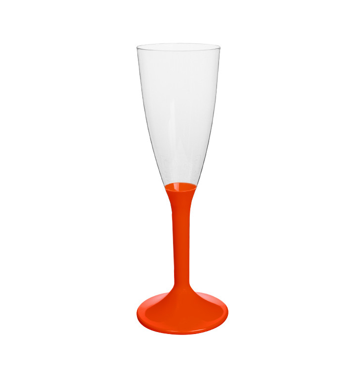 Plastic Stemmed Flute Sparkling Wine Red 120ml 2P (40 Units) Plastic Stemmed Flute Sparkling Wine Red 120ml 2P (40 Units)