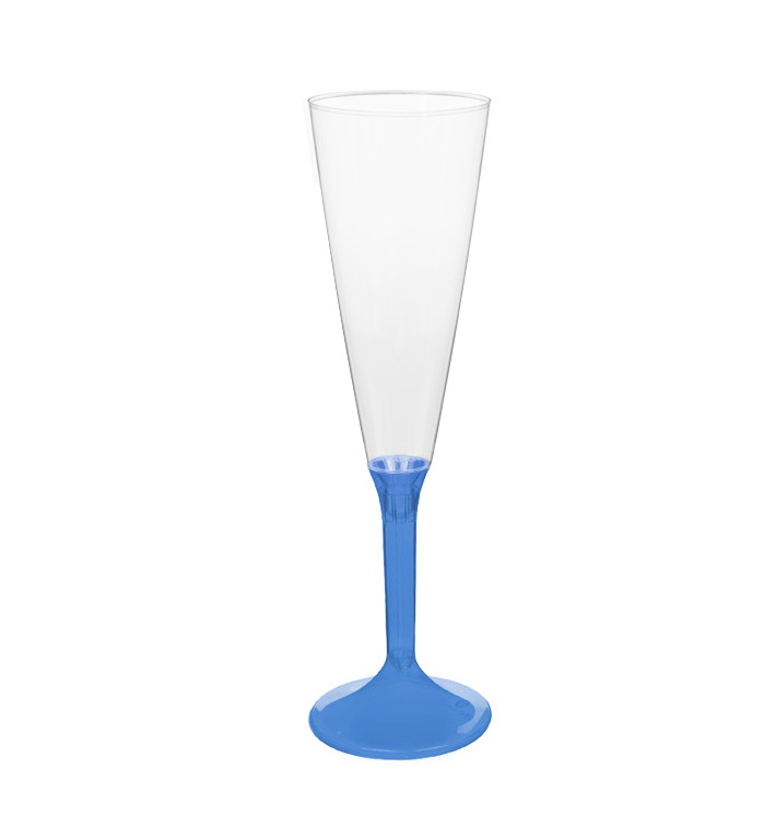 Plastic Stemmed Flute Sparkling Wine Blue Clear 160ml 2P (40 Units) Plastic Stemmed Flute Sparkling Wine Blue Clear 160ml 2P (40 Units)
