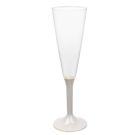 Plastic Stemmed Flute Sparkling Wine Beige 160ml 2P (40 Units)