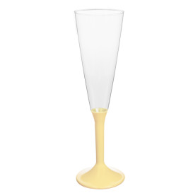 Plastic Stemmed Flute Sparkling Wine Cream 160ml 2P (40 Units)