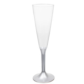 Plastic Stemmed Flute Sparkling Wine Grey 160ml 2P (200 Units)