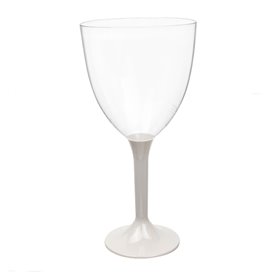 Plastic Stemmed Glass Wine Beige Removable Stem 300ml (40 Units)
