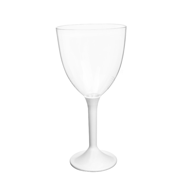 Plastic Stemmed Glass Wine White Removable Stem 300ml (40 Units) Plastic Stemmed Glass Wine White Removable Stem 300ml (40 Units)