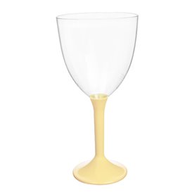 Plastic Stemmed Glass Wine Cream Removable Stem 300ml (200 Units)