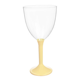 Plastic Stemmed Glass Wine Cream Removable Stem 300ml (40 Units)