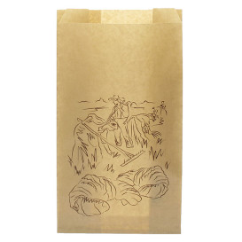 Paper Food Bag Kraft "Siega" 14+7x24cm (1.000 Units)