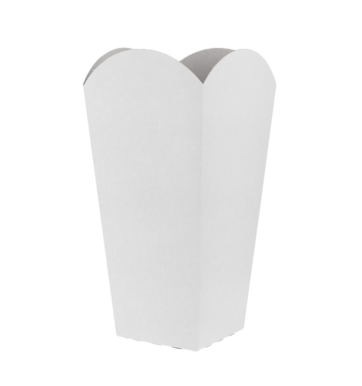 Paper Popcorn Box Small Size White 45gr 6,5x8,5x15cm (25 Units) Paper Popcorn Box Small Size White 45gr 6,5x8,5x15cm (25 Units)
