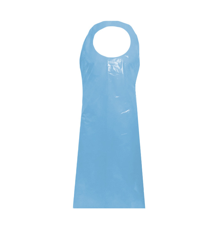 Disposable Plastic Apron PE Block G160 Blue 76x120cm (100 Units) Disposable Plastic Apron PE Block G160 Blue 76x120cm (100 Units)