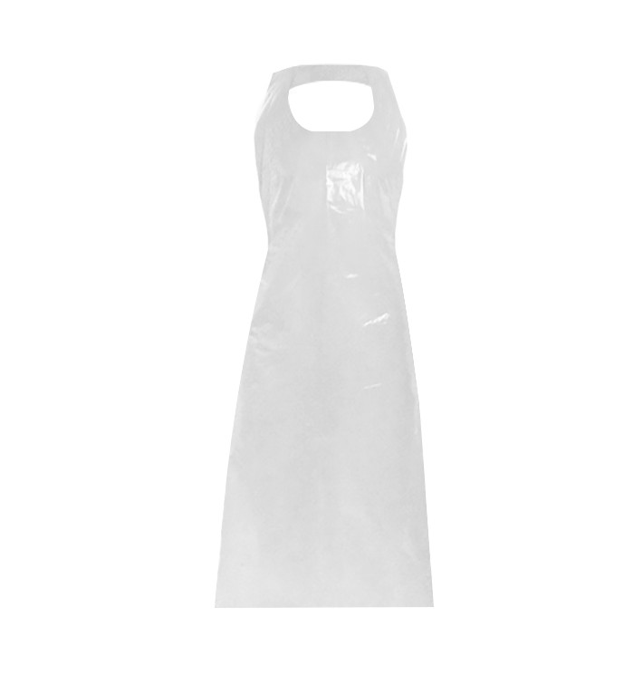 Disposable Plastic Apron PE G80 White 76x120cm (100 Units) Disposable Plastic Apron PE G80 White 76x120cm (100 Units)