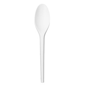 Cornstarch Spoon Biodegradable CPLA White 16,5cm (1.000 Units)