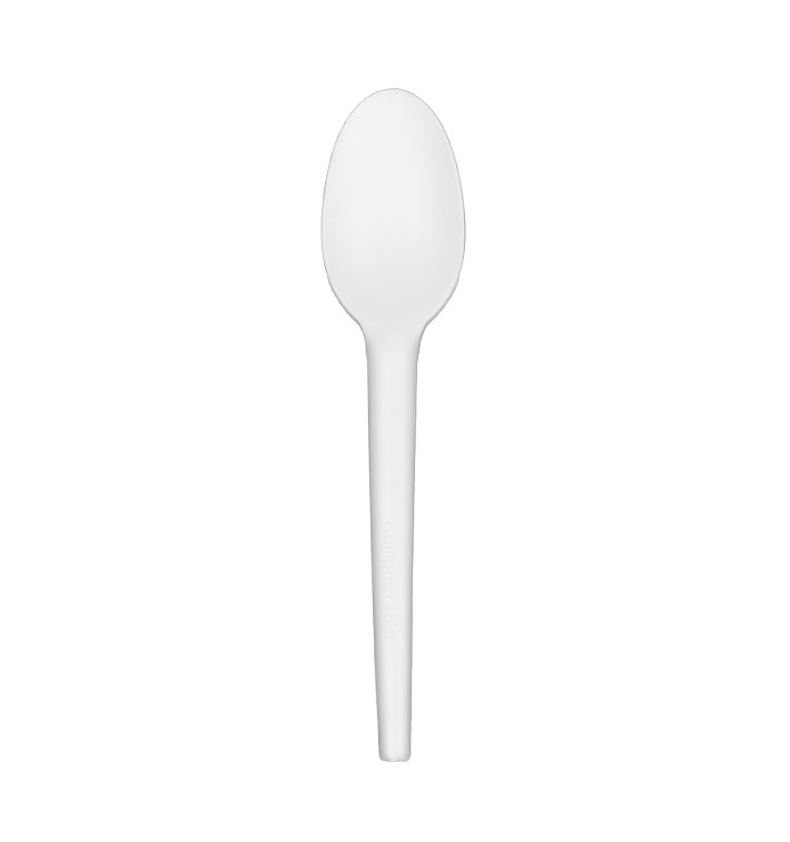 Cornstarch Spoon Biodegradable CPLA White 16,5cm (25 Units) Cornstarch Spoon Biodegradable CPLA White 16,5cm (25 Units)