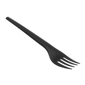 Cornstarch Fork Biodegradable CPLA Black 17cm (1.000 Units)