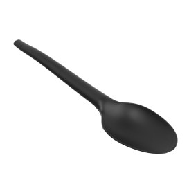 Cornstarch Spoon Biodegradable CPLA Black 16,5cm (1.000 Units)