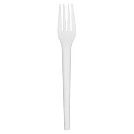 Cornstarch Fork Biodegradable CPLA White 17cm (25 Units)