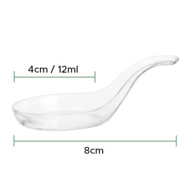 Plastic Tasting Spoon PS Clear 8 cm (288 Units)