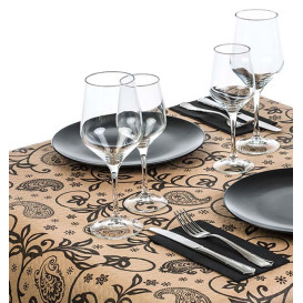 Pre-Cut Paper Tablecloth 1,2x1,2m "Cachemir" Kraft 40g/m² (300 Units)