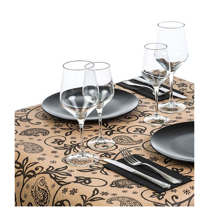 Pre-Cut Paper Tablecloth 1,2x1,2m "Cachemir" Kraft 40g/m² (300 Units) Pre-Cut Paper Tablecloth 1,2x1,2m "Cachemir" Kraft 40g/m² (300 Units)