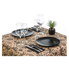 Pre-Cut Paper Tablecloth 1,2x1,2m "Cachemir" Kraft 40g/m² (300 Units)