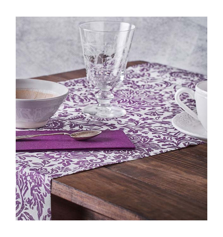 Airlaid Tablecloth Roll 0,4x48m "Versalles" Purple 50g/m² P30cm (1 Unit) Airlaid Tablecloth Roll 0,4x48m "Versalles" Purple 50g/m² P30cm (1 Unit)