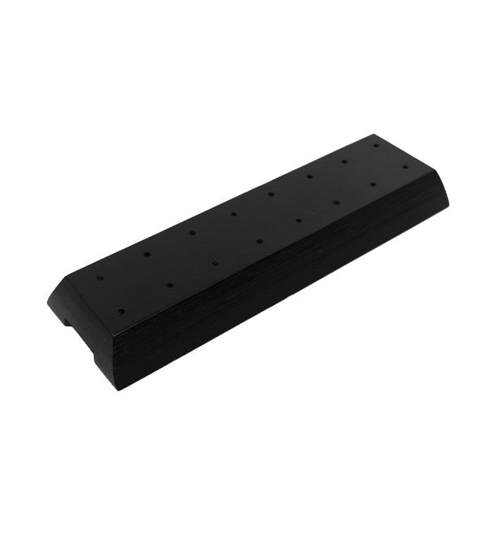 Bamboo Food Pick Holder Tray Black 20x6x2cm (12 Units) Bamboo Food Pick Holder Tray Black 20x6x2cm (12 Units)