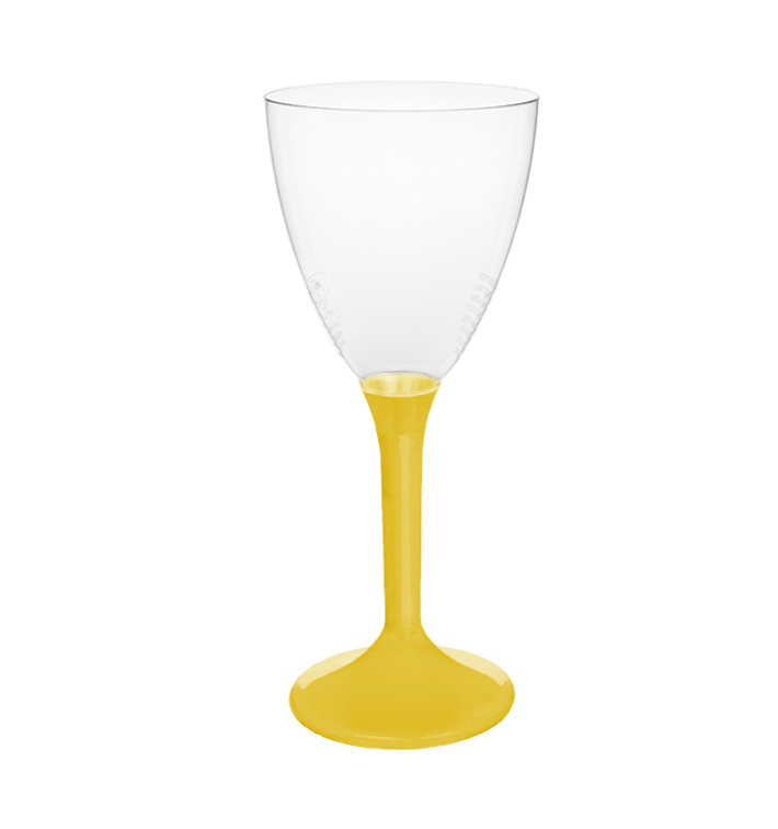 Plastic Stemmed Glass Wine Yellow Removable Stem 180ml (40 Units) Plastic Stemmed Glass Wine Yellow Removable Stem 180ml (40 Units)