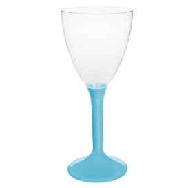 Plastic Stemmed Glass Wine Turquoise Removable Stem 180ml (200 Units)