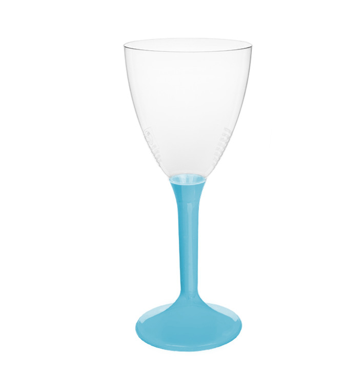 Plastic Stemmed Glass Wine Turquoise Removable Stem 180ml (40 Units) Plastic Stemmed Glass Wine Turquoise Removable Stem 180ml (40 Units)