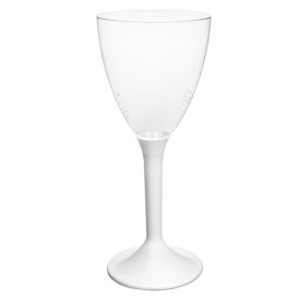 Plastic Stemmed Glass Wine White Removable Stem 180ml (200 Units)