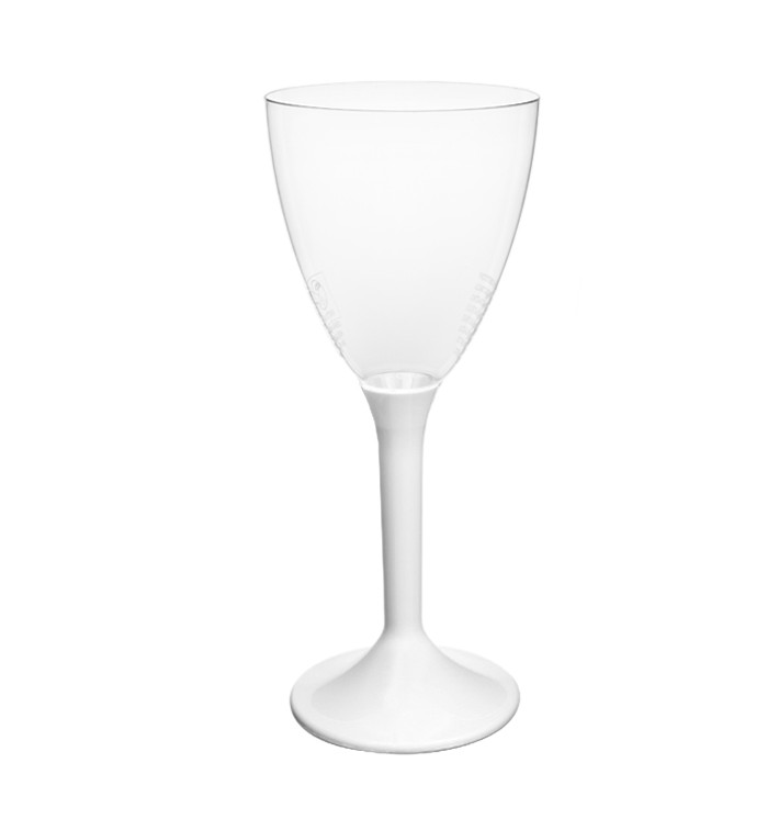 Plastic Stemmed Glass Wine White Removable Stem 180ml (40 Units) Plastic Stemmed Glass Wine White Removable Stem 180ml (40 Units)
