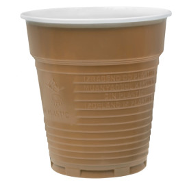 Plastic Cup PS Vending Two Tones 166ml Ø7,0cm (100 Units)