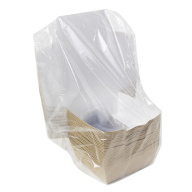 Paper Cake Box with Window Kraft 14x14x5cm (25 Units)