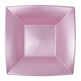 Plastic Plate Deep Violet "Nice" Pearl PP 18 cm (300 Units)