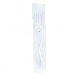 Plastic Plastic Cutlery kit PS "Magnum" Fork and Knife (25 Units)