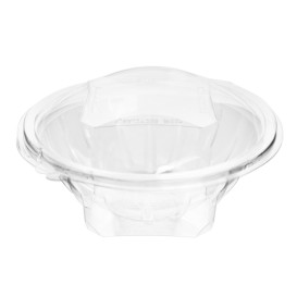 Plastic Salad Bowl APET Round shape Transparente 600ml Ø17,5cm (46 Units)