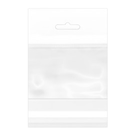 Plastic Bag Adhesive Flap Euroslot 8x12cm G-160 (100 Units) 