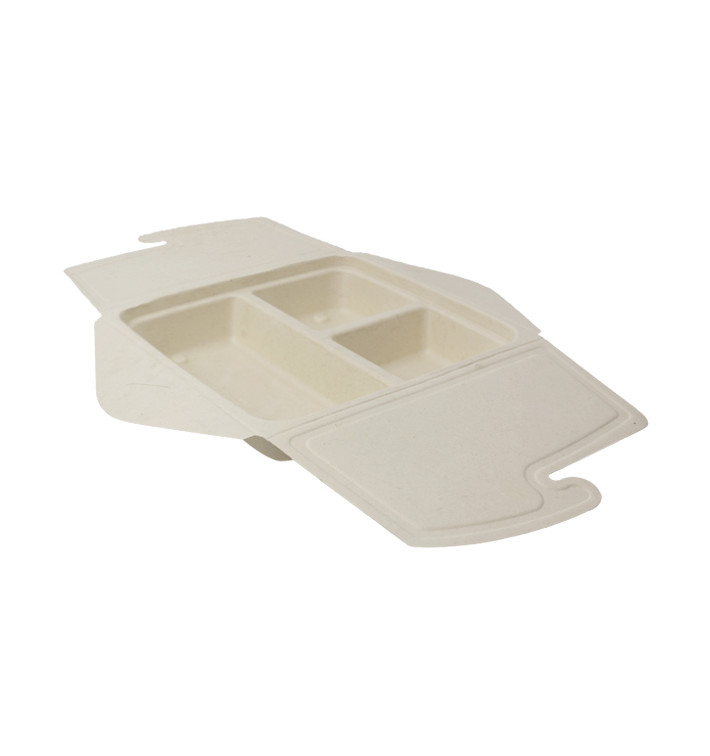 Package Sugarcane Box to Go 3C 21x21x4cm 900ml (100 Units) Package Sugarcane Box to Go 3C 21x21x4cm 900ml (100 Units)