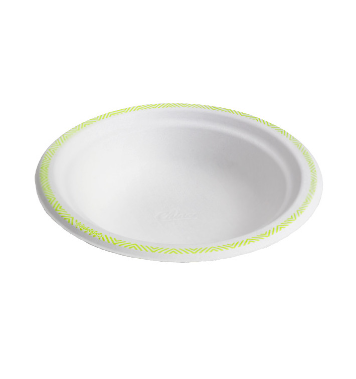 Molded Fiber Bowl "Chinet" White BiColor 460ml Ø18cm (1000 Units) Molded Fiber Bowl "Chinet" White BiColor 460ml Ø18cm (1000 Units)