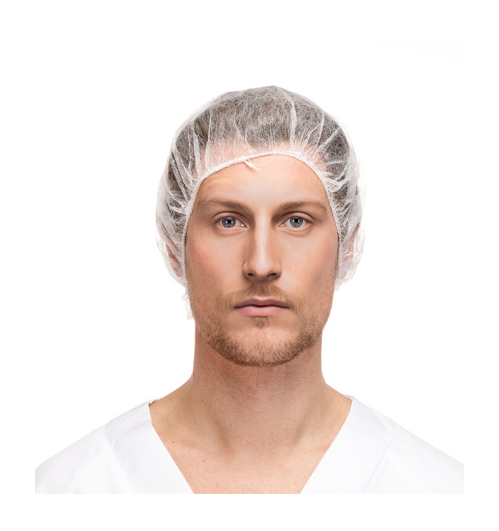 Disposable Bouffant Cap PP White Ø60cm (100 Units) Disposable Bouffant Cap PP White Ø60cm (100 Units)
