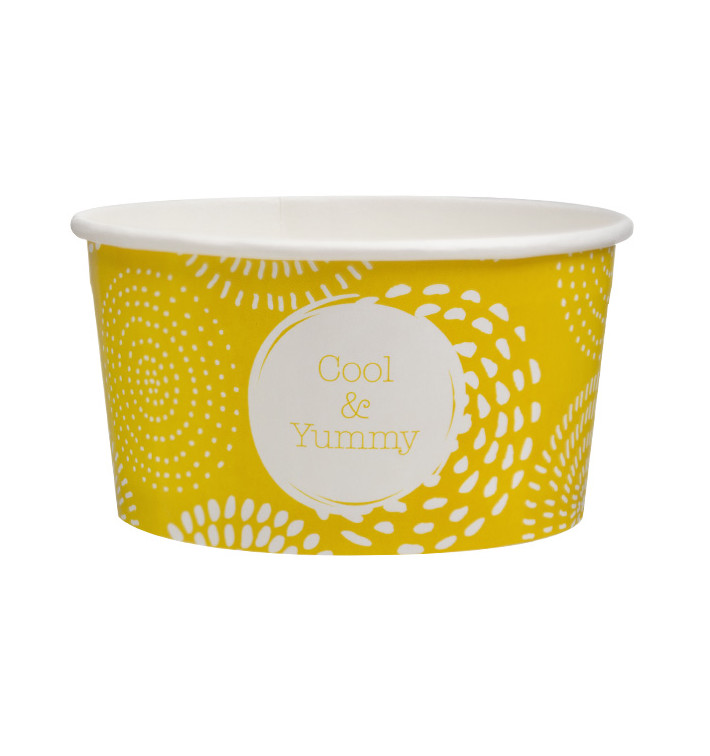 Paper Ice Cream Container "Cool&Yummy" 5oz/140ml (50 Units) Paper Ice Cream Container "Cool&Yummy" 5oz/140ml (50 Units)