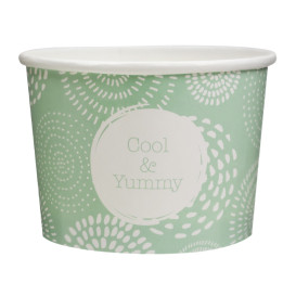 Paper Ice Cream Container Cool&Yummy 9Oz/260ml (55 Units)