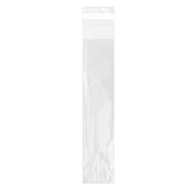 Plastic Bag with Adhesive Flap Cellophane 3x17cm G-160 (100 Units) 