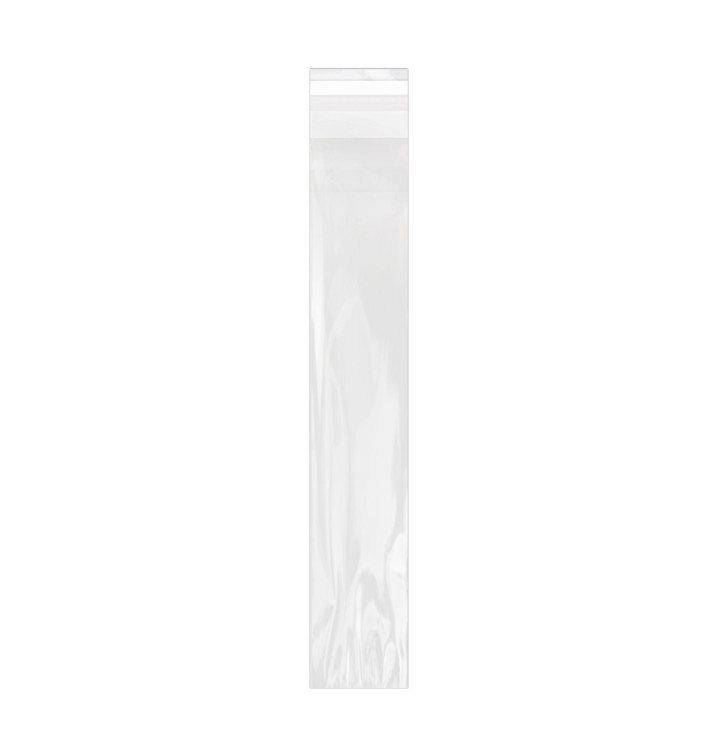 Plastic Bag with Adhesive Flap Cellophane 7x40cm G-160 (1000 Units) Plastic Bag with Adhesive Flap Cellophane 7x40cm G-160 (1000 Units)