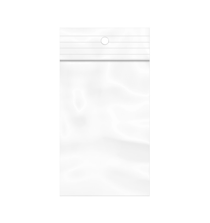 Plastic Zip Bag Autoseal Hang Hole 4x6cm G-200 (100 Units) Plastic Zip Bag Autoseal Hang Hole 4x6cm G-200 (100 Units)